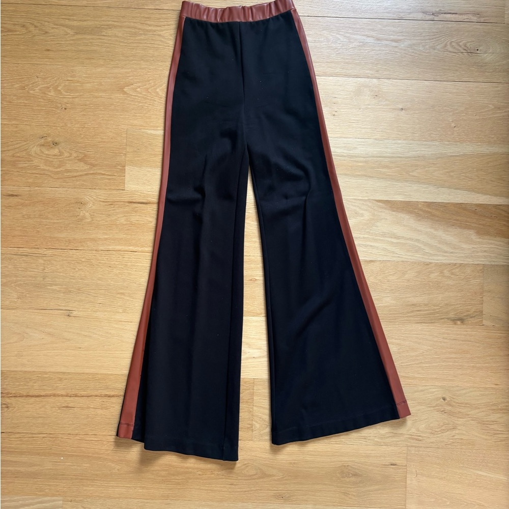 Stylish Black and Brown Women's Flared Pants